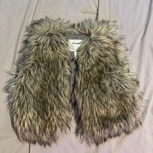 Toddler girl Old Navy fur vest